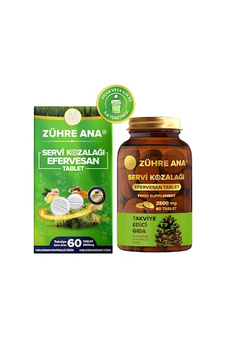 Zühre Ana Servi Kozalağı Efervesan Tablet 2500 MG  60 Adet