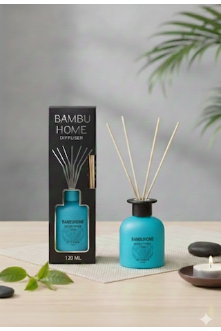 Enas Kozmetik Oda Ofis Ortam Kokusu Okyanus Fresh Reed Dıffuser 120 Ml Okyanus