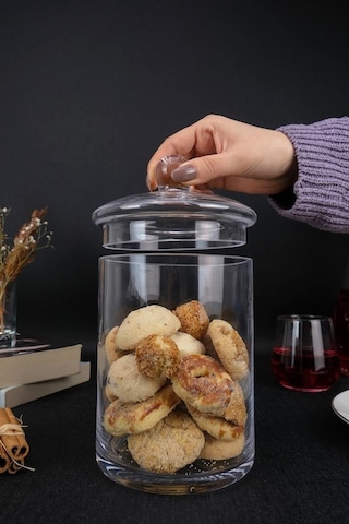 Digithome Tekli Cam Kapaklı Erzak Saklama Kabı Kavanoz Şeffaf 20,5 Cm Kv.sln.002 C1-1-288