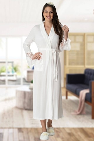 Mecit 5413 Ekru Kadın Sabahlık