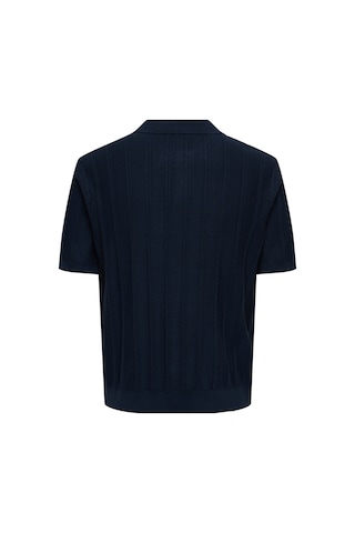 Only & Sons Onsthıjs Çizgili Regular Fit Kısa Kollu Polo Yaka T Shirt Erkek Polo Yaka T Shirt 22036558 Lacivert