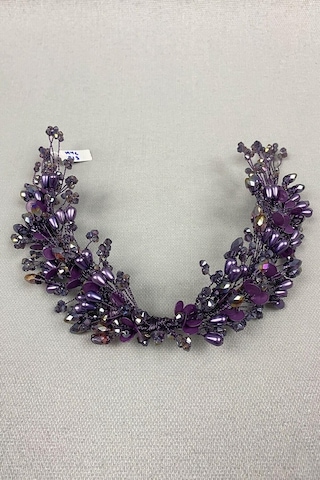 FdayAksesuar Gelin Saç Aksesuarı Mor Berra Model Çift Taraflı Gelin Saç Aksesuarı FRDY31657