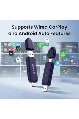 Ayrex Carlinkit 5.0 Se Pro Kablosuz Android Otomatik Ve Carplay Adaptörü, Oem Araçlar İçin Kablolu Kablosuza Dönü