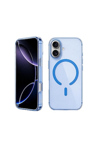 Bikapak Magslım Apple iPhone Uyumlu 18/17 Açık Mavi Kapak