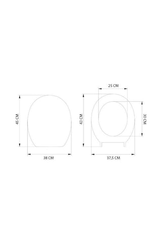 Geseus Home Beyaz Granit Desen Klozet Kapağı