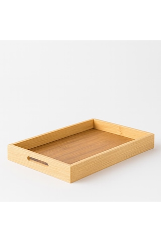 6 Borosilikat Cam Kahvaltılık Bambu Tepsili -bambu Kapaklı Kahvaltilik- 90 X 70 Mm Beyaz