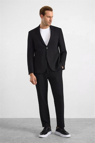 Süvari Siyah Slim Mono Yaka Düz Torba Cep 6 Drop Takım Elbise Stk1006900007-s09