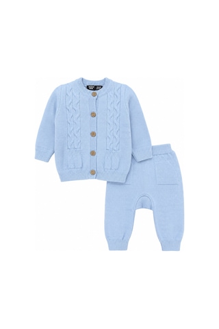 Babyhola Erkek Bebek Triko Takımı 2650 Mavi