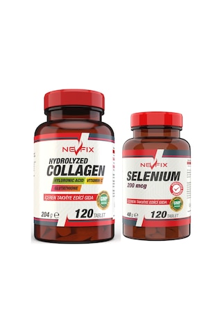 Collagen Hyaluronic Acid 120 Tablet Selenyum 200 Mcg 120 Tablet
