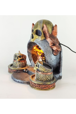 Kurukafa Işıklı Geri Akış Tütsülük Metalik