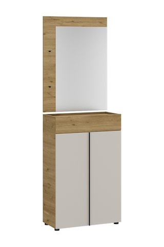 Porto 2 Askılı Aynalı Vestiyer Panosu - Florida Meşe 72x97x3 Cm