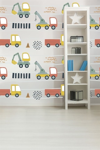 Şirin İş Makineleri Temalı 20 Parça Çocuk Ve Bebek Odası Dekoratif Duvar Sticker Seti Figür 2