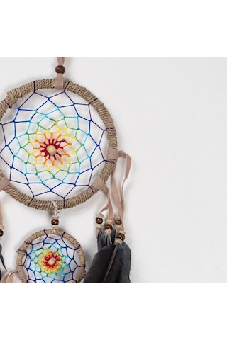 Ruhun Çemberi Mandala Temalı Renkli Düş Kapanı Dream Catcher
