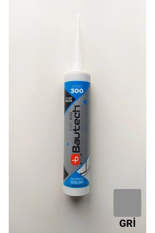 5 Adet Gri Silikonize Mastik Çekomastik + Silikon Tabancası Gri Gri