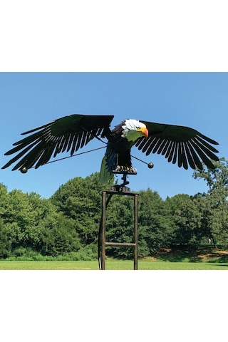 Xindoker Kuş Kovucu Rüzgarlı Cihaz - Bahçe Ve Bahçe İçin Toprak Takılı - Kartal Desenli - Dekoratif Ve Fonksiyonel