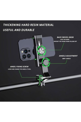 Motosiklet Küresel Pusula Telefon Tutucu, Işıksız Dikiz Aynası Yeşil Yeşil