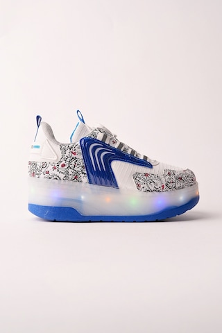 Muggo Flow Çocuk Işıklı Patenli Tekerlekli Sneaker Spor Ayakkabı Mavi