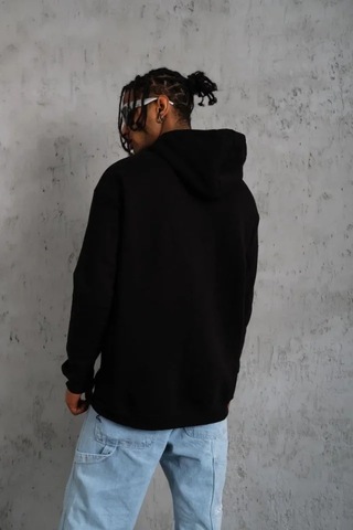 Veraura Lifestyle Erkek Dankes Baskılı Kapüşonlu Sweat - Siyah