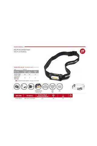 İzeltaş Cob Led Şarjlı Kafa Feneri 450 Lm 14000005344
