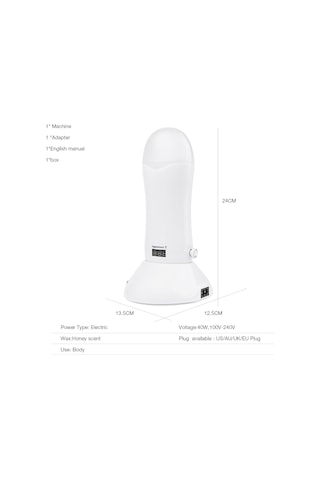 Sones Taşınabilir Manuel Termostat Ağda Makinesi Tüy Alma Ağda Fasulyesi Isıtıcı, Ab Fişi Beyaz