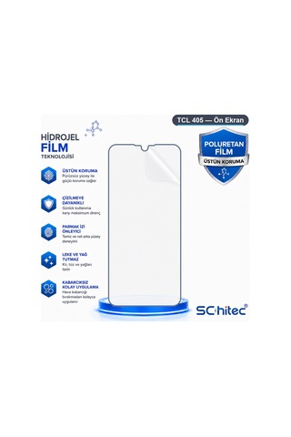 Tcl 405 Uyumlu Ön Yüzey Nano Şeffaf Hidrojel Ekran Koruyucu 58862601