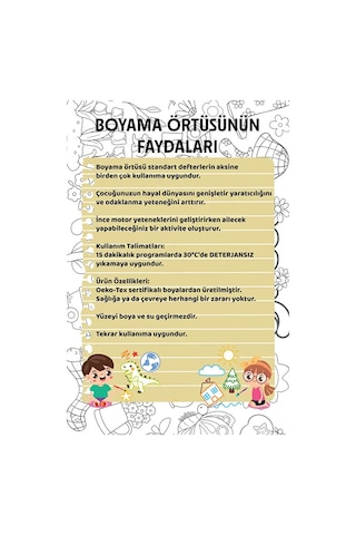 Bahar Yıkanabilir Boyama Örtüsü 100 180