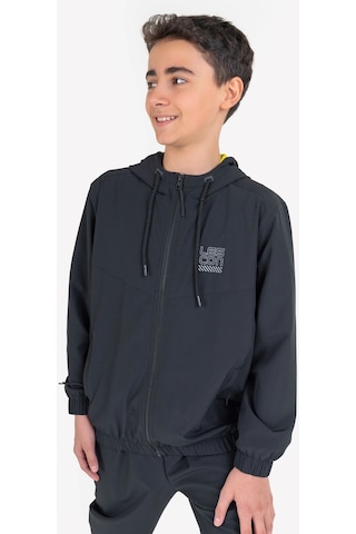 Lescon Siyah Çocuk Fermuarlı Kapüşonlu Sweatshirt 23n-3139 Siyah