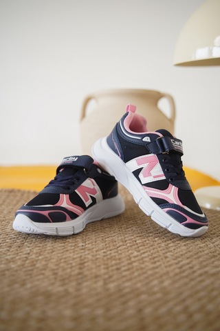 D0130 Cırtlı Çocuk Unisex Sneaker Spor Ayakkabı Lacivert