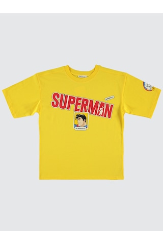 Superman Erkek Çocuk Tişört 10-13 Yaş Sarı
