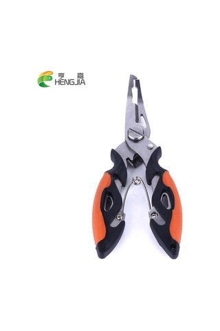 Turuncu Hengjia Pense Makas Yüksek Kaliteli Çok Fonksiyonlu Balıkçılık Olta Takımı Paslanmaz Çelik