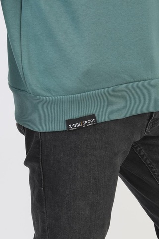 Fermuarlı Respect Baskılı Siyah Erkek Çocuk Sweatshirt-90844 Yeşil