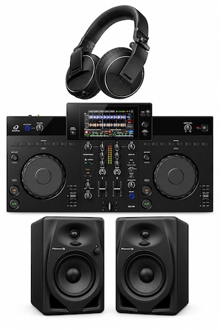 Alphatheta Xdj-an All-in-one Standalone Dj Kontrol Cihazı - Dm-50d Referans Monitör Hoparlör - Hdj-x5-k Dj Kulaklık