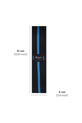 Rebuwo Light Squat Direnç Bandı 31x8 Cm Kaymaz Fitness Egzersiz Lastiği Siyah & Mavi Siyah-mavi
