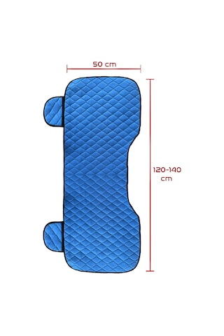 Araç Oto Koltuk Minderi Üçlü Set / Mavi Polar Araba Koltuk Minder