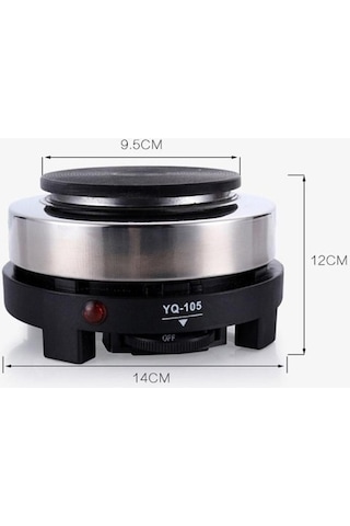 Prestigegoods 500w Mini Kahve Isıtma Fırını, Süt Ve Su İçin, Siyah, Kısa Ve Pratik Siyah