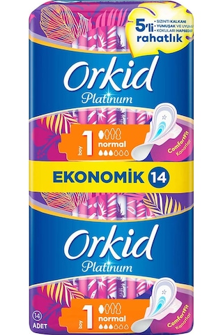 Orkid Platinum Hijyenik Ped Ultra Normal 14'lü