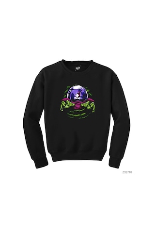 Mysterio And Spiderman Siyah Sweatshirt Siyah