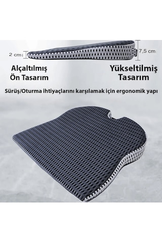 Ortopedik Hafızalı Koltuk Minderi Araba Ofis Kullanımı İçin Bel Ağrısı Önleyici Minder