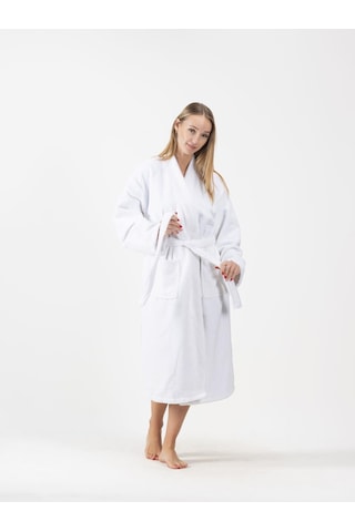 Dreamsoft Kimono Bornoz Kadife, Unisex Çok Renkli