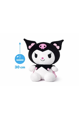 30 Cm Küçük Boy Kuromi Peluş Oyuncak Siyah Siyah