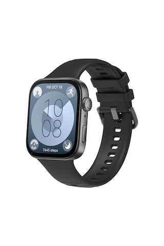 Ekılıf - Huawei Watch Fit 3 Uyumlu - Kordon Band Serisi Klasik Kordon Silikon Strap Kayış - Gri