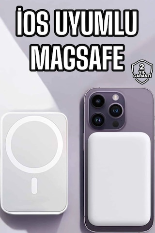 5000 Mah Apple Uyumlu iOS Uyumlu Magsafe Kablosuz Şarj Hızlı Şarj Desteği Çok Renkli 92536001