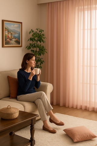 Soft Dokulu Şık Pileli Tül Perde Salon Oturma Odası Yatak Odası Çocuk Odası Pembe