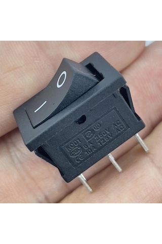 Ic-121 Mini Işıksız Anahtar On-off 3p Siyah