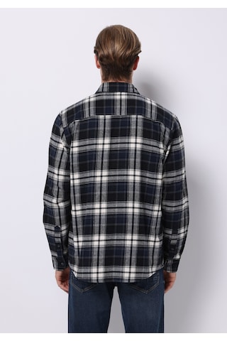 Colin's Colins Regular Fit Shirt Neck Ekoseli Erkek Lacivert Uzun Kol Gömlek Cl1076514 Q1.v1 Dnv Koyu Lacivert