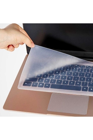 Silikon Klavye Kılıfı, Şeffaf Film, 15-17 İnç Dizüstü Bilgisayar, Notebook, Netbook, Chromebook İle Evrensel Olarak Uyumludur Şeffaf