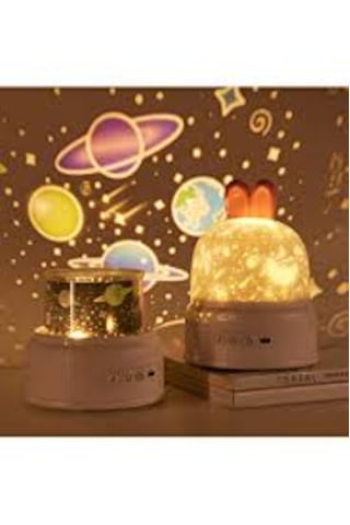 İdragon S01 Tavşan Şekilli Led Gece Lambası Projektör , Bluetooth Müzikli, Şarjlı Ve Taşınabilir Çok Renkli