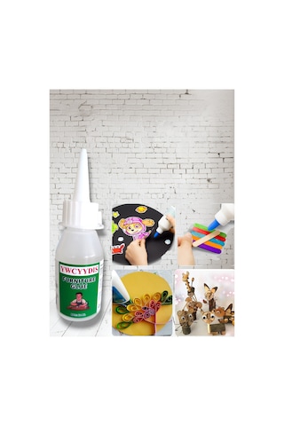 Yıwu El Sanatları, Porselen, Cam, Takı Ve Daha Fazlası İçin Şeffaf Reçine Katkılı Yapıştırıcı 50 Ml