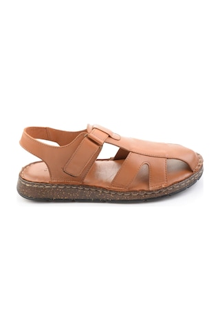 Taba Hakiki Deri Erkek Sandalet E05433010303