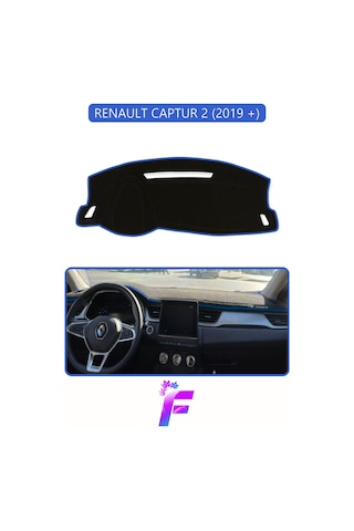 Renault Captur 2 2019+ Uyumlu Torpido Örtüsü Yansıma Önleyici Koruma Hızlı Montaj J53